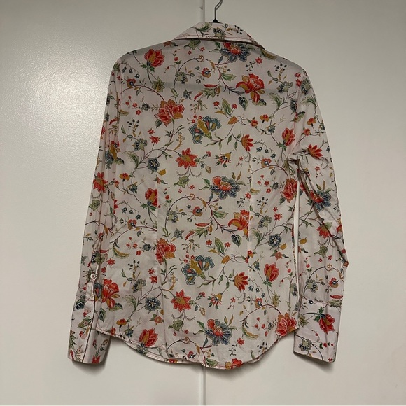 GEORG ROTH Los Angeles white floral print cotton Button up Shirt Size small - Picture 9 of 9